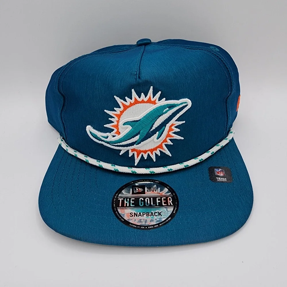 Miami Dolphins NFL New Era 9Fifty Rope‎ Golfer Hat Satin Adult Snapback Cap NEW